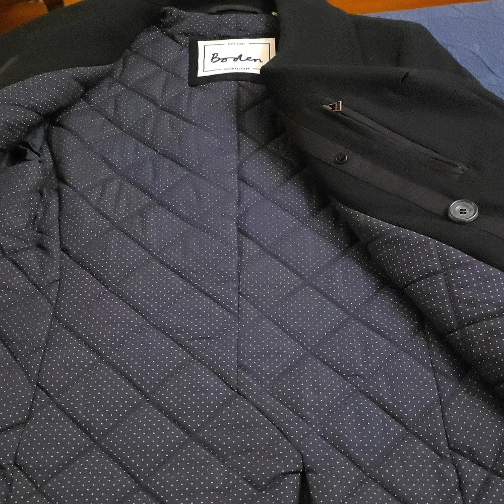 Boden Men's Navy Pea Coat - Small - Picture 4 of 5